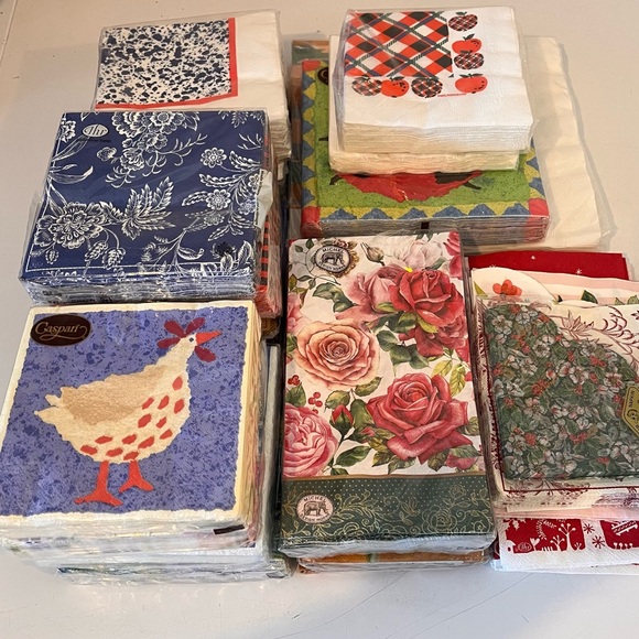 Napkins Floral Vintage Decoupage Mixed Lot Caspari Hallmark THR & more - Picture 1 of 3